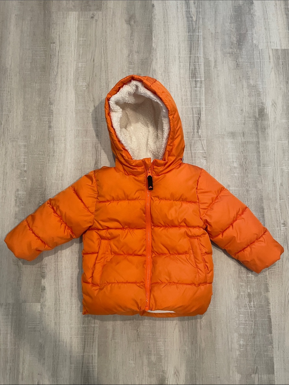 Ozark Trail Orange Kids Puffer Jacket with Hood